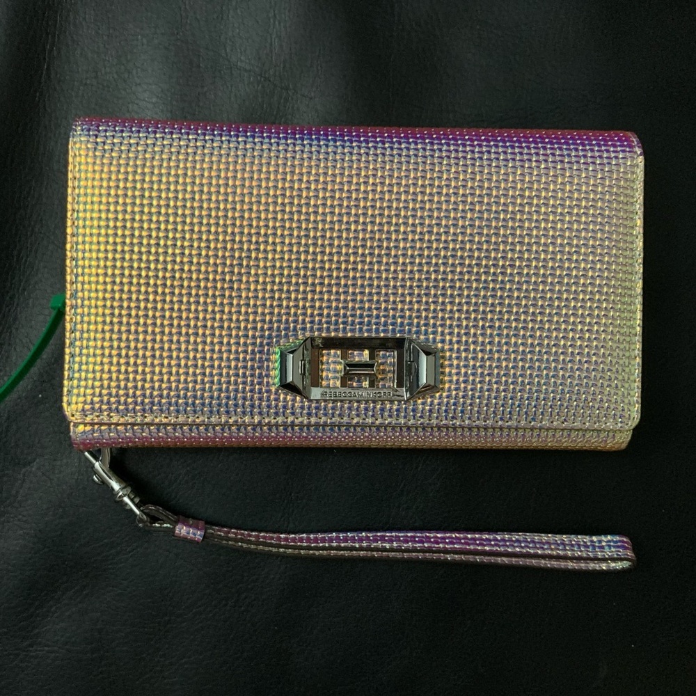 Rebecca Minkoff fluorescent phone case/ wallet.